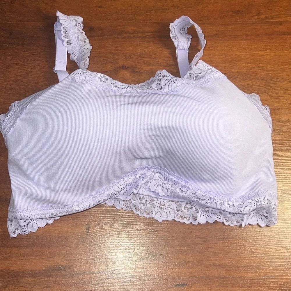 VS Pink Seamless Lightly Lined Bralette in purple Large underwire high support - Picture 4 of 8